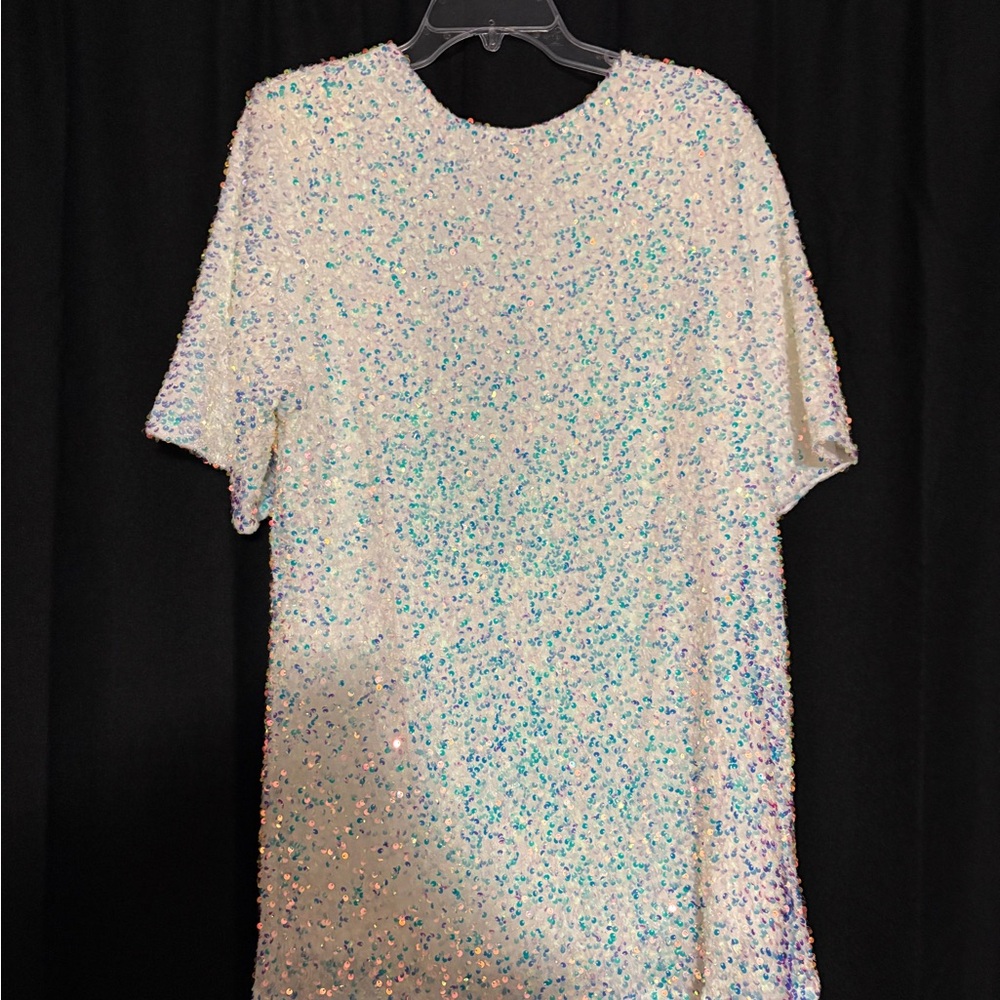 Sequin Short Sleeve Dress